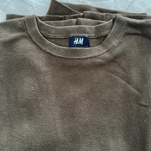 H&M Crewneck Sweater in Olive, S